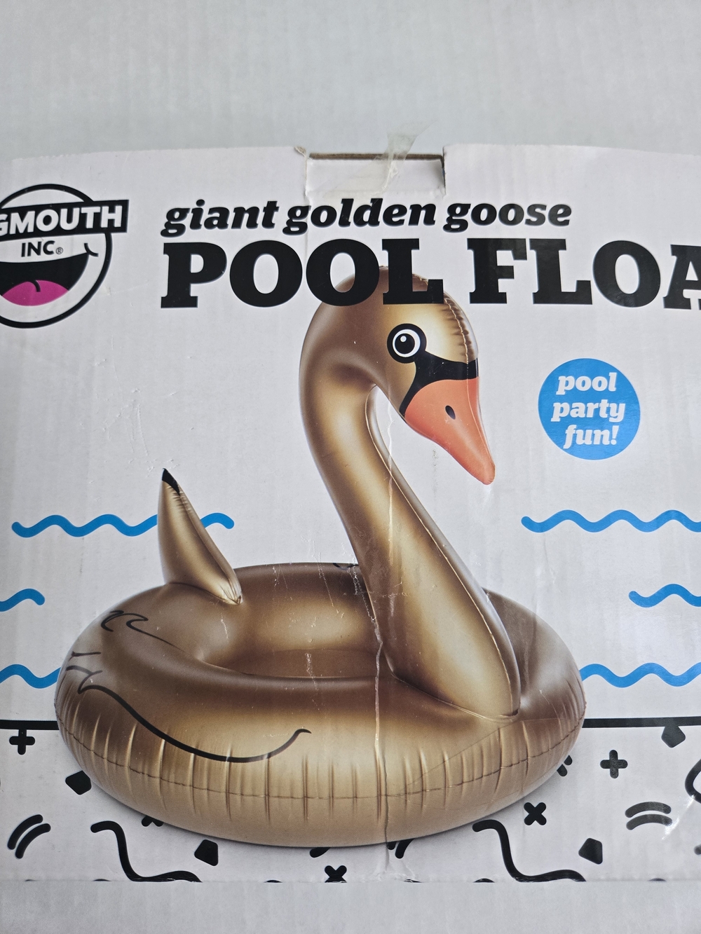 Giant Golden Goose Pool Float - Big Mouth - Nwt - Picture 2 of 5